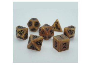 Набір кубиків - Ancient 7 Dice Set - Gold (7 шт.), Коричневий
