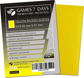 Протектори для карт G7D (66 x 91) 80 шт, Premium, Yellow