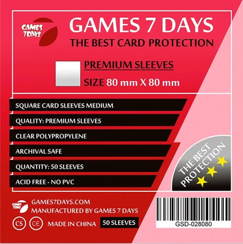 Протектори для карт G7D (80 x 80) 50 шт, Premium