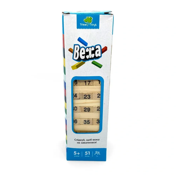 Маленька Дженга Tree Toys на 51 брусок MD1211 фото