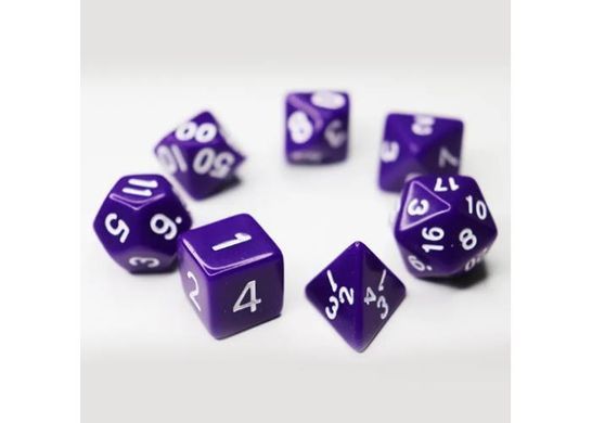 Набір кубиків - Opaque 7 Dice Set - Dark purple, Фіолетовий