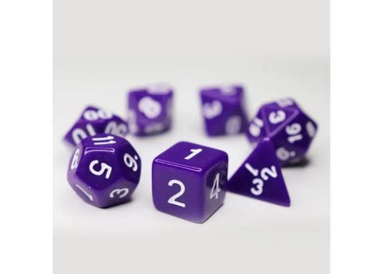 Набір кубиків - Opaque 7 Dice Set - Dark purple, Фіолетовий