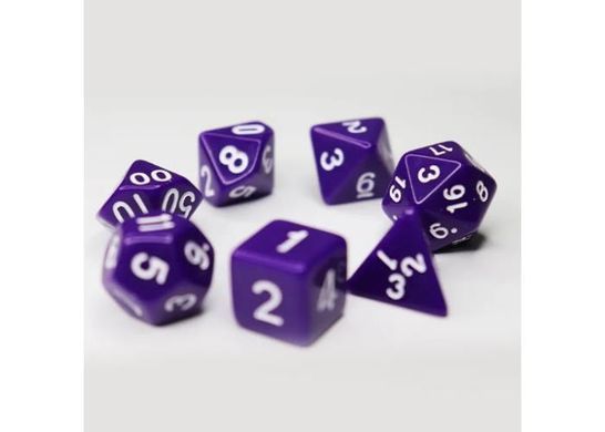 Набір кубиків - Opaque 7 Dice Set - Dark purple, Фіолетовий